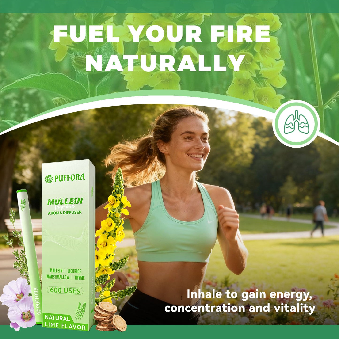 Portable Herbal Revitalizing care, lung detoxification and oral air freshening, herbal diffusion stick