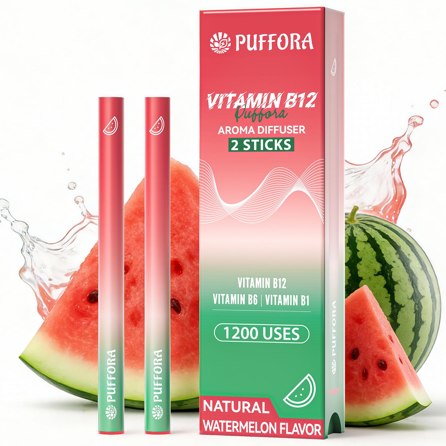 Vitamin B12 Diffuser Pen, Vitamin B12/B6/B1, Support for Energy & Focus Boost, Body Relaxation, Natural Alternative