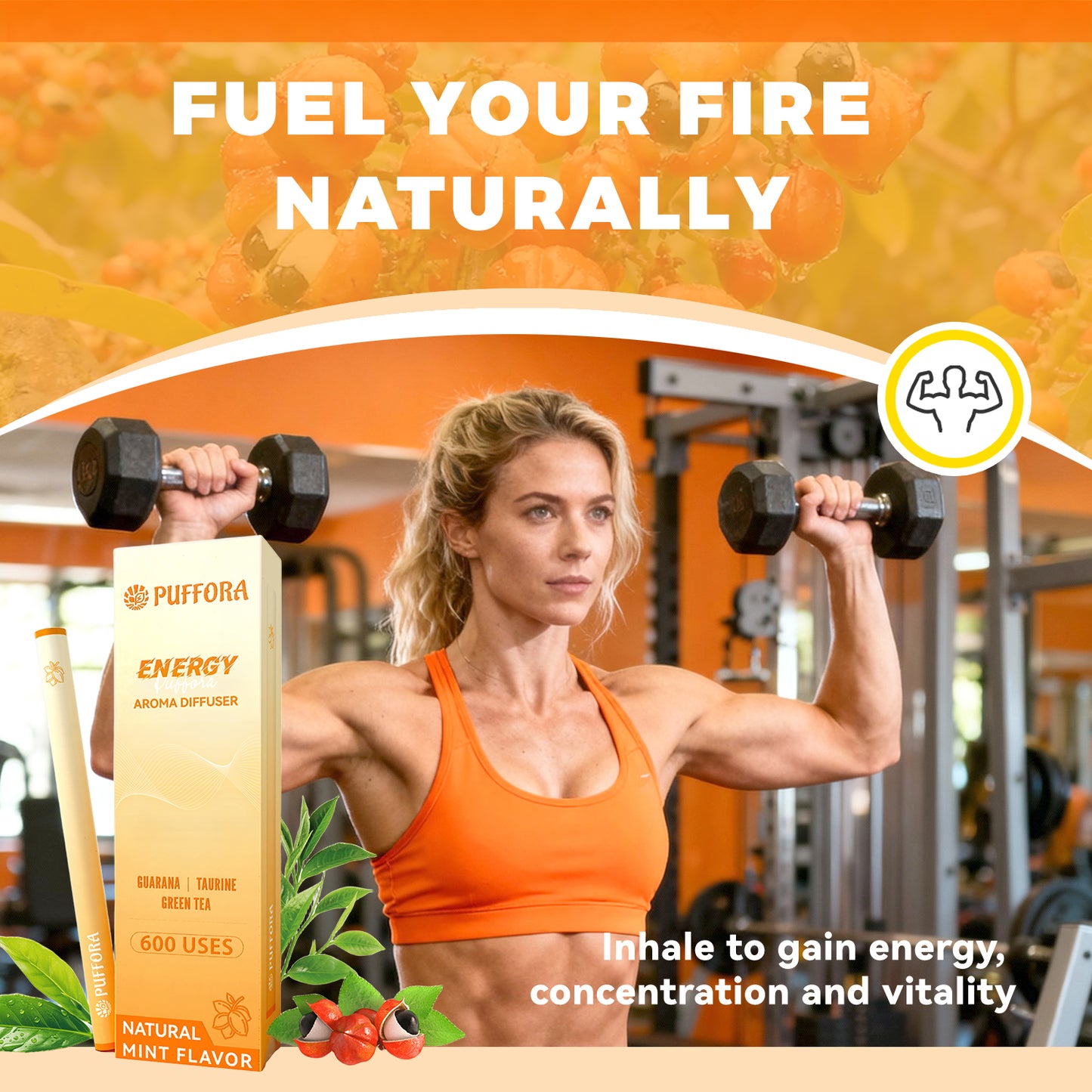 4-in-1 Herbal Diffuser Pen, Support for Lung Rest | Energy | Comfortable Sleep | Relaxed Feelings, Extracts of Mullein, Vitamin B12 | B6, Melatonin, Ashwagandha, Total 1200 Uses