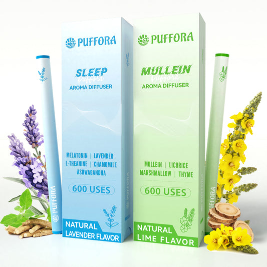 Herbal Diffuser Pen, 2 Pack, Support for Comfortable Sleep & Relaxed Feelings, Dual-use, Extracts of Melatonin | Mullein, Fresh Breath, Natural Alternative - Total 1200 Uses