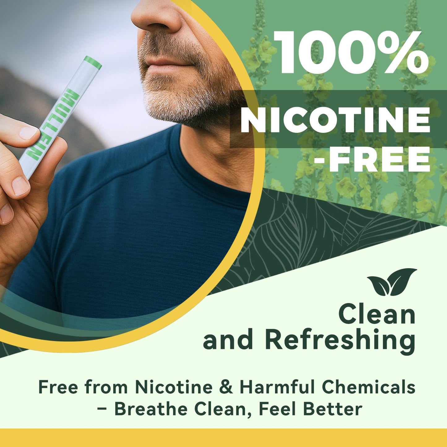 Portable Herbal Revitalizing care, lung detoxification and oral air freshening, herbal diffusion stick