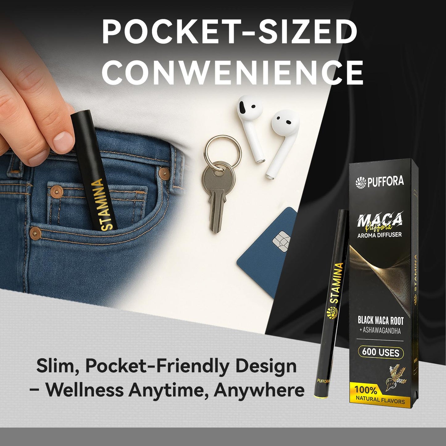 Portable Herbal Revitalizing care, lung detoxification and oral air freshening, herbal diffusion stick