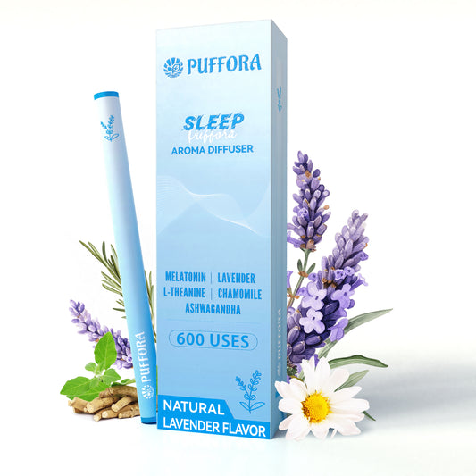 Melatonin Diffuser Pen, Extracts of Lavender, L-Theanine and Ashwagandha, Supports Restful & Comfortable Sleep, Stress Relief - 600 Uses